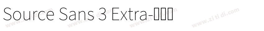 Source Sans 3 Extra字体转换 Source Sans 3 Extra字体转换
